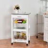 Kitchen Cart with Storage Drawer