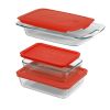 6-Piece Glass Bakeware Food Storage Set