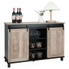 Sliding Barn Doors Kitchen Buffet Storage Cabinet