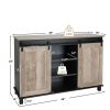 Sliding Barn Doors Kitchen Buffet Storage Cabinet