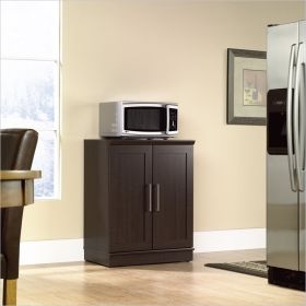 Kitchen Storage Microwave Cabinet in Dark Oak