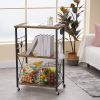 Wood 3-Shelf Kitchen Baker's Rack Microwave Cart