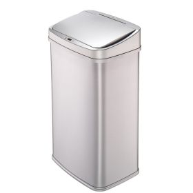 Silver Kitchen Trash Can with Motion Sensor Lid