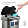 Dual Stainless Steel Recycle Bin with Motion Sensor Lid