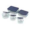 Glass Bakeware Set w/ Blue Lids