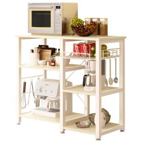 Stainless Steel Kitchen Bakers Rack Table with Wood Cutting Board