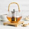 1 Quart Glass Teapot Kettle with Stainless Steel Tea Infuser