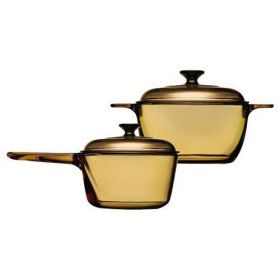 Glass Cookware Set with Saucepan Stewpot and Lids