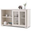 Buffet Sideboard Cabinet with Glass Sliding Door