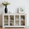 Buffet Sideboard Cabinet with Glass Sliding Door