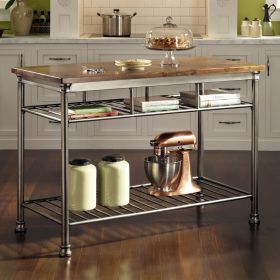 Classic French Style Hardwood Butcher Block Table