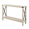 Industrial Farmhouse Entryway Table / Sofa Table in White Oak Wood Finish