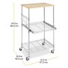 Kitchen Microwave Cart with Adjustable Shelves