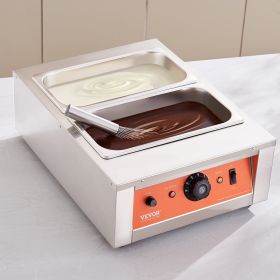 Chocolate Tempering Machine, 17.6 Lbs 2 Tanks Chocolate Melting Pot TEMP Control 86~185F, 1500W Stainless Steel Electric Commercial Food Warmer For Ch