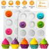2 Pack 12 Cups Silicone Muffin Pans