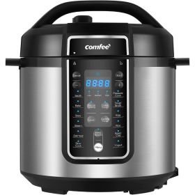 COMFEE' Pressure Cooker 6 Quart with 12 Presets, Multi-Functional Programmable Slow Cooker, Rice Cooker, Steamer, SautÃ© pan,