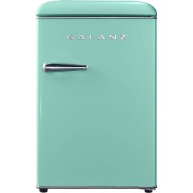 Retro Compact Refrigerator, Mini Fridge w/ Single Doors, Adjustable Mechanical Thermostat w/ Chiller, Green, 2.5 Cu Ft