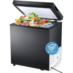 R.W.FLAME Chest Freezer 1.8 Cubic Feet, Deep Freezer, Adjustable Temperature, Energy Saving, Top Open Door Deep Freezer
