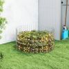 Garden Composter Silver Galvanized steel Large Breathable Design