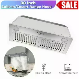 30" Built-In Insert Range Hood Sliver