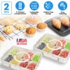 2Pcs Divided Serving Tray 8 Compartments