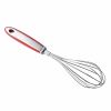 Egg Beater Manual Hand Mixer Red Stainless Steel Wire Whisk Silicone Non-Slip Handle Kitchen Tools