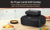 Geek Chef 7 In 1 Smokeless Electric Indoor Grill with Air Fry, Roast, Bake, Portable 2 in 1 Indoor Tabletop Grill & Griddle with Preset Function