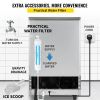 VEVOR 110V Commercial Ice Maker 110LBS/24H with 44lbs Storage Capacity Stainless Steel Commercial Ice Machine 40 Ice Cubes Per Plate Industrial Ice Ma