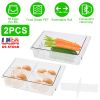 2Pcs Refrigerator Egg Drawer