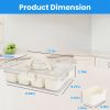 2Pcs Divided Serving Tray 8 Compartments