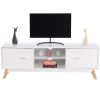 TV Stand with Wood Legs