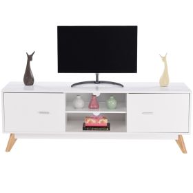 TV Stand with Wood Legs