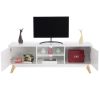 TV Stand with Wood Legs
