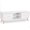 TV Stand with Wood Legs