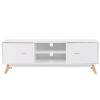 TV Stand with Wood Legs
