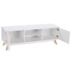TV Stand with Wood Legs