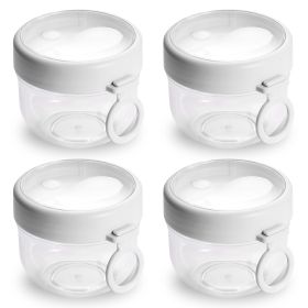 4Pcs Overnight Oats Containers (Option: 4PcsOatsJarsWhite)
