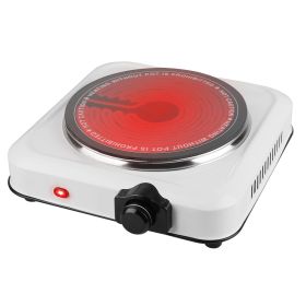 Electric Infrared Single Burner Portable Heating Hot Plate (Option: White)