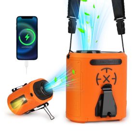 5 In 1 Portable Waist Clip Fan Battery Operated (Option: Orange)