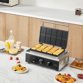 Commercial Waffle Maker Rectangle Waffle Baker Machine 1550W (Option: Natural)