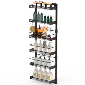 Over The Door Pantry Organizer (Option: Organizer6TierBlack)