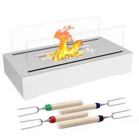 Tabletop Fire Pit With Roasting Sticks (Option: TabletopFirePitWhite)