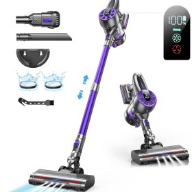 450W 36kPa Powerful Cordless Handheld Vacuum With LED Display, 40-Minute Battery Life, Rechargeable, Suitable For Home Use And Cleaning Pet Hair, Suit (Option: Purple)