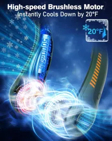 Portable Neck Fan - Rechargeable Personal Fan With Neck Support (Option: 1200mahgreen)