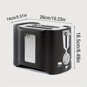 2 Slice Toaster, Wide Slots (Option: Black)