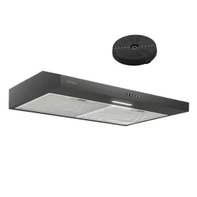 Stainless Steel Under Cabinet Range Hood Vent (Option: black30inch)
