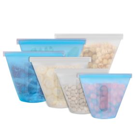 3Pcs Silicone Food Storage Bags Reusable (Option: FoodStorageBagWhite)