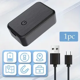 Portable Magnetic GPS Vehicle Locator - Instant Hidden Car Locator With Rechargeable Battery (Option: Black1pcs)