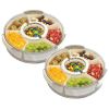 2Pcs Divided Serving Tray