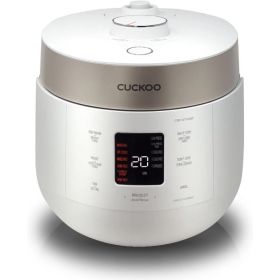 CUCKOO CRP-ST0609F | 6-Cup/1.5-Quart (Uncooked) Twin Pressure Rice Cooker & Warmer | 12 Menu Options: High/Non-Pressure Steam (Color: White 10 Cup)